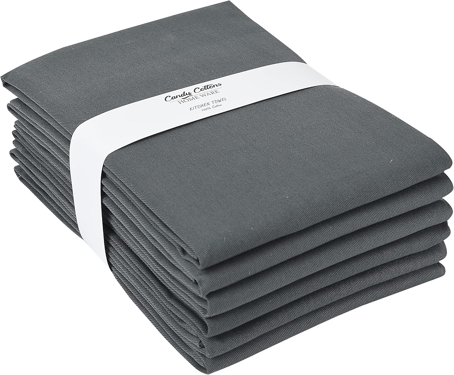 Candy Cottons Grey Kitchen Towels Classic Cotton Kitchen