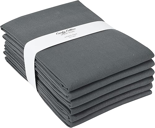 Toallas de cocina blancas clásicas de algodón para secar pintura en aerosol, sublimación, bordado, costura de 18 x 28 pulgadas, sin arrugas,