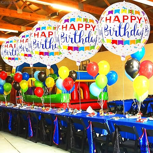 Miniatura 8 de KatchOn, Globos grandes de cumpleaños de 22 pulgadas, paquete de 6, globos de papel de aluminio de feliz cumpleaños, globos de helio para fiesta de