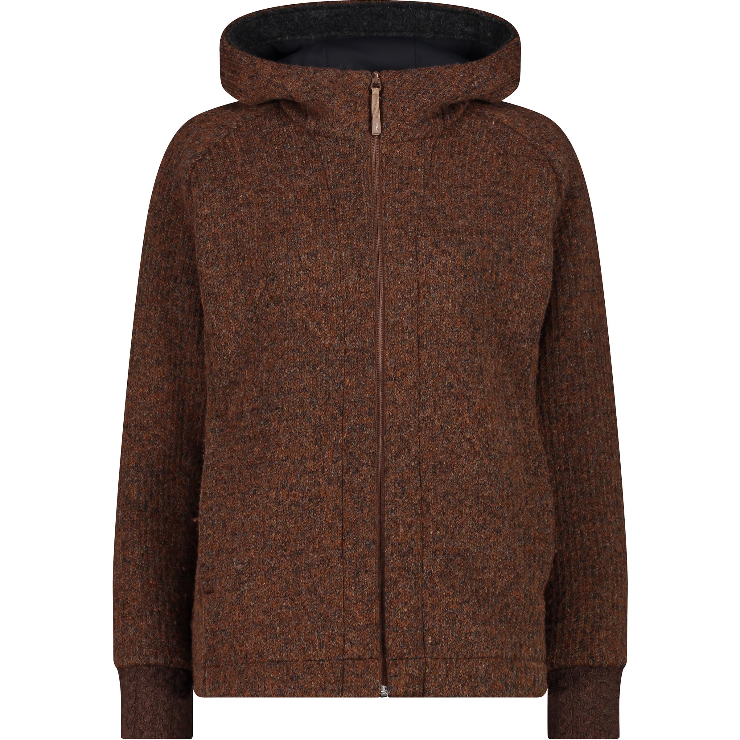 Cmp Unisex Basic Brown Jacket Fix Hood, 34M0766, D34, Woman