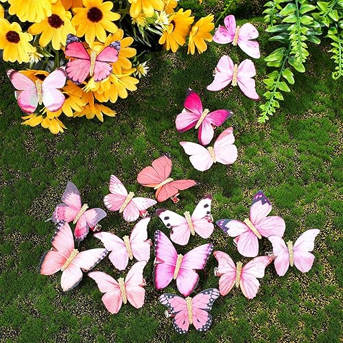 Miniatura 7 de Boao 18 pinzas para el cabello de mariposa con purpurina para niñas, adolescentes y mujeres, accesorios para el cabello (estilo vintage)