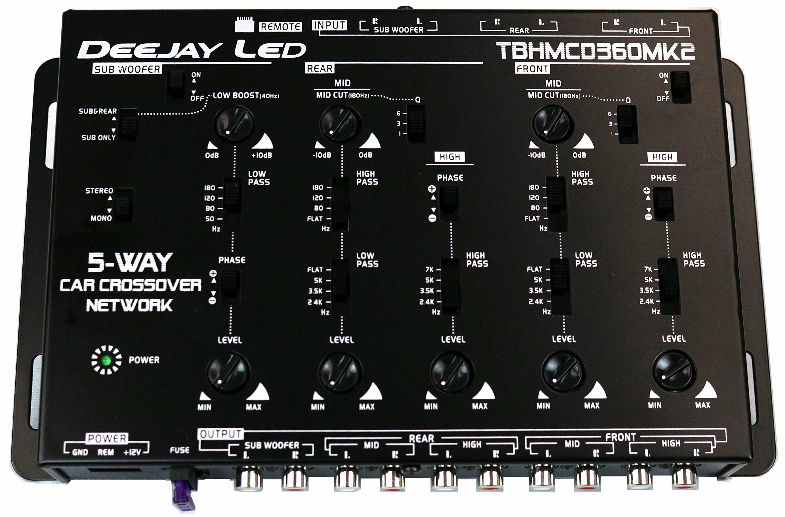 Car Stereo Fiveway Electronic Crossover With Easy Plugin Under Dash
