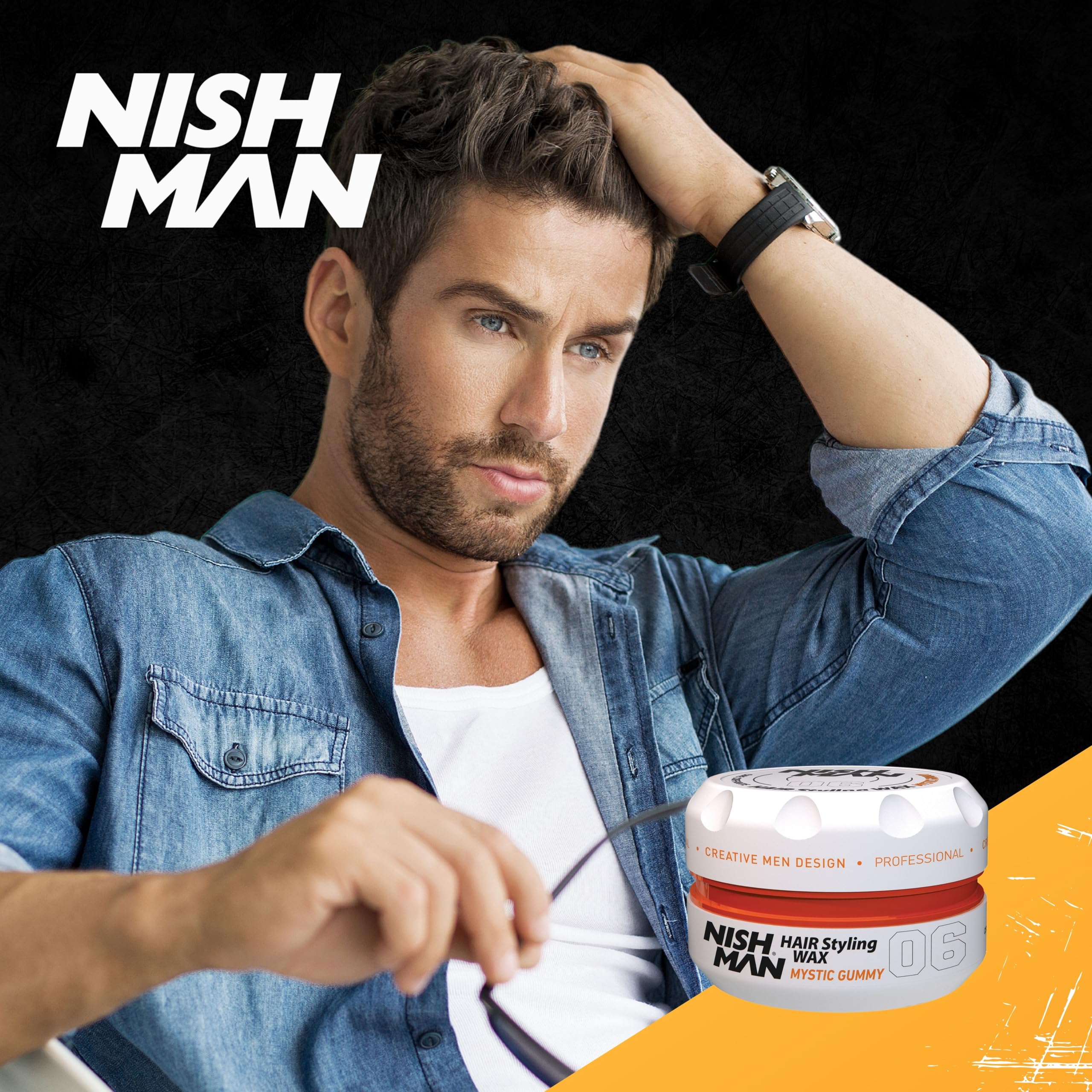 Amazon.com: Nishman Hair Styling Gel Wax Mystic Gummy 06 : Beauty
