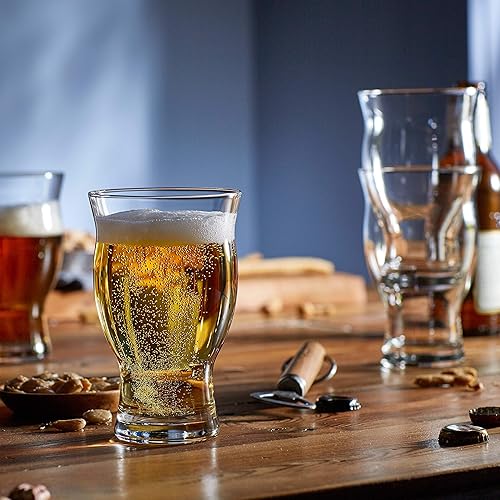 Miniatura 40 de Libbey Stockholm Pilsner - Juego de 4 vasos de cerveza de 14.5 onzas, altos y delgados para Pilsner, Kolsch, Lager y más, juego de regalo único