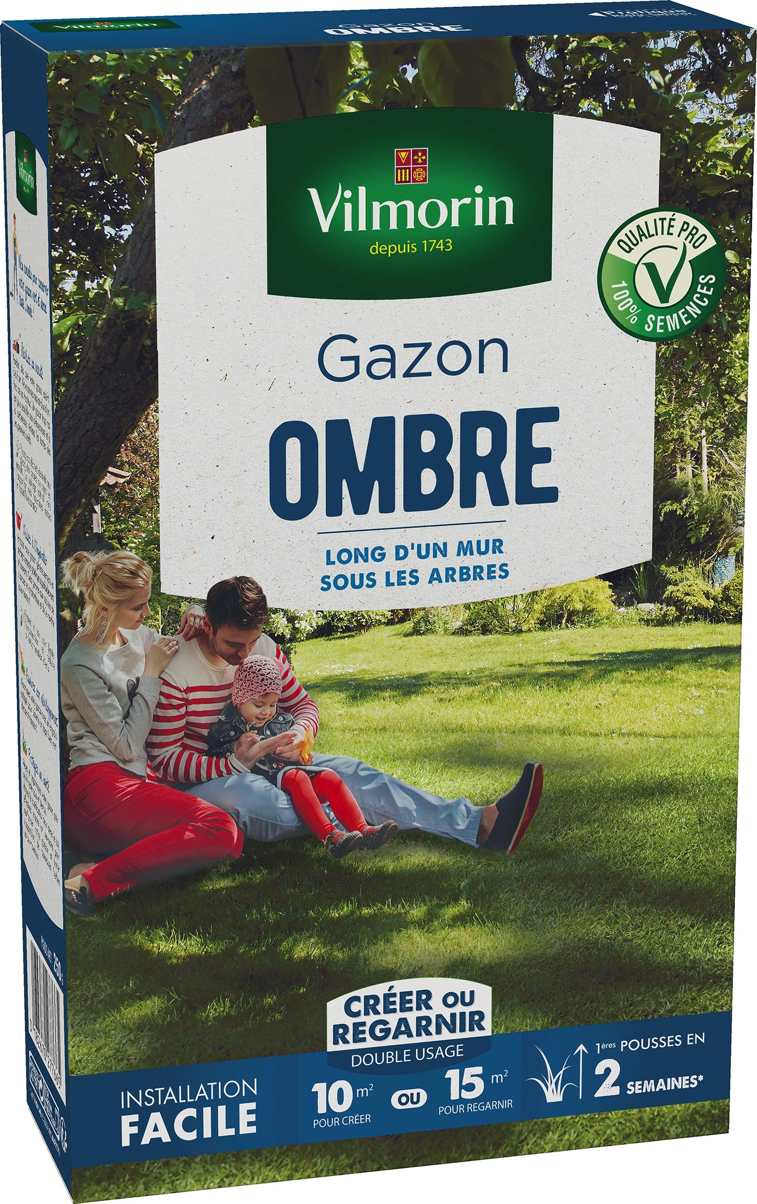 Vilmorin Gazon Ombre 250 g le choix d une pelouse dense et d un vert somptueux