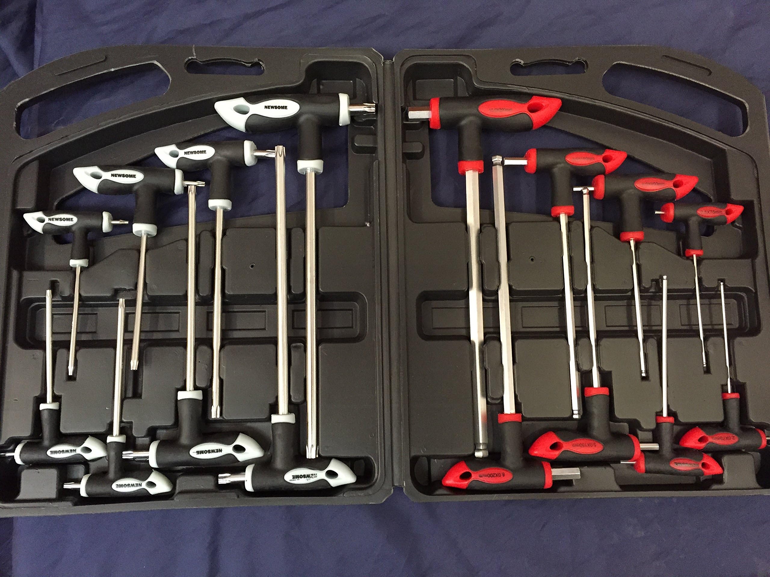 16pc Set T handle Torx & hex ball end allen key set TRX Star Tx screwdriver NEW