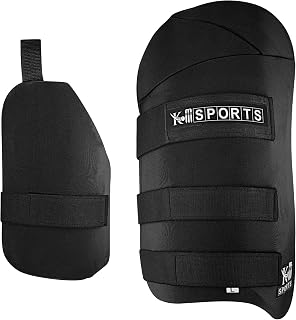 Cricket Batting Thigh Guard Protector Mens Size | Inner Pad, Adult Blue Guards, Lower Body Safety, Protection Equipment for Players, Flexible Fit, Pads Adults, Boys and Men Pad Player Series