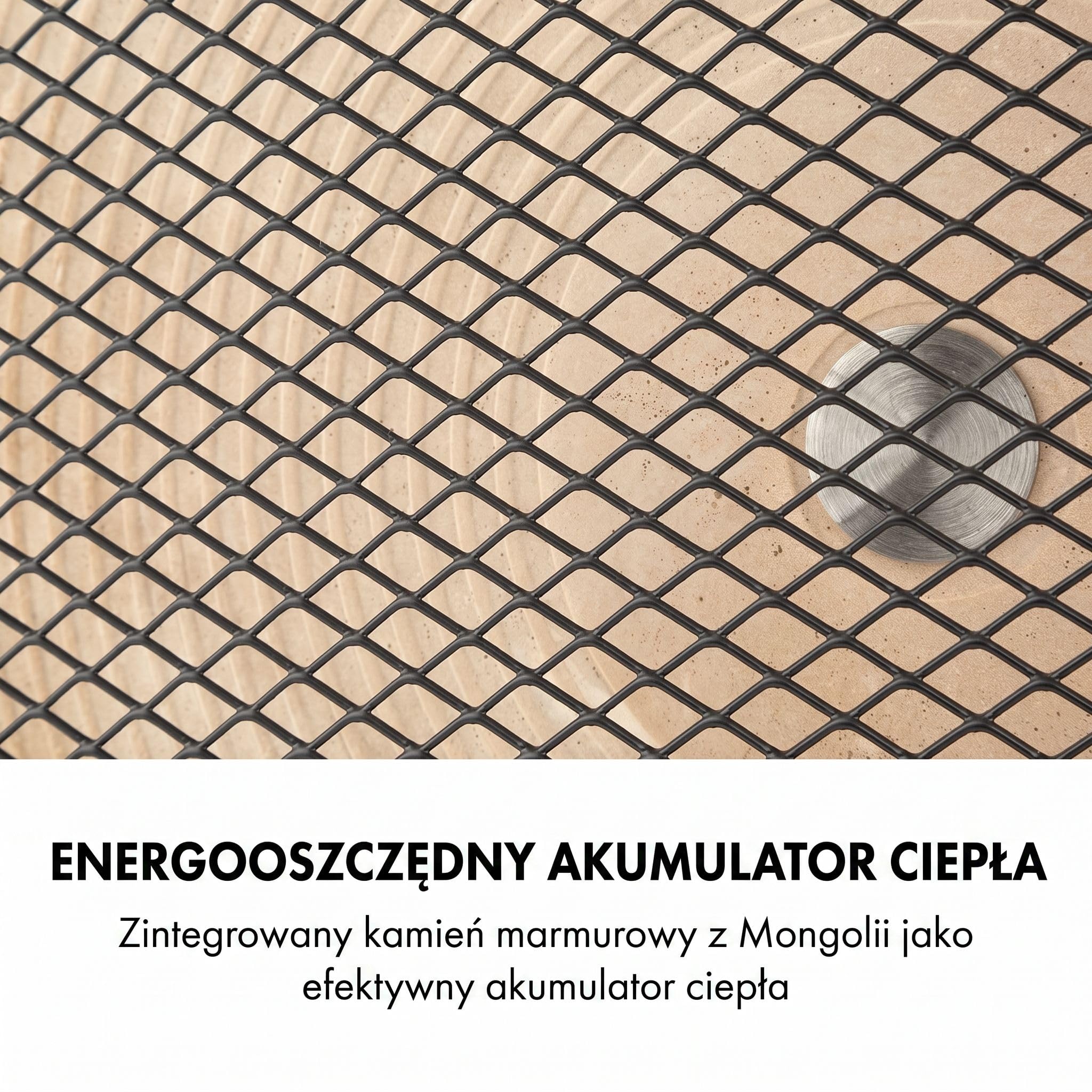 Klarstein Ogrzewanie na podczerwień z termostatem, 1300 W grzejnik elektryczny, Marmurowy akumulator ciepła, Panel IR z ochroną przed zamarzaniem, Płaski grzejnik elektryczny, Wydajne ogrzewanie