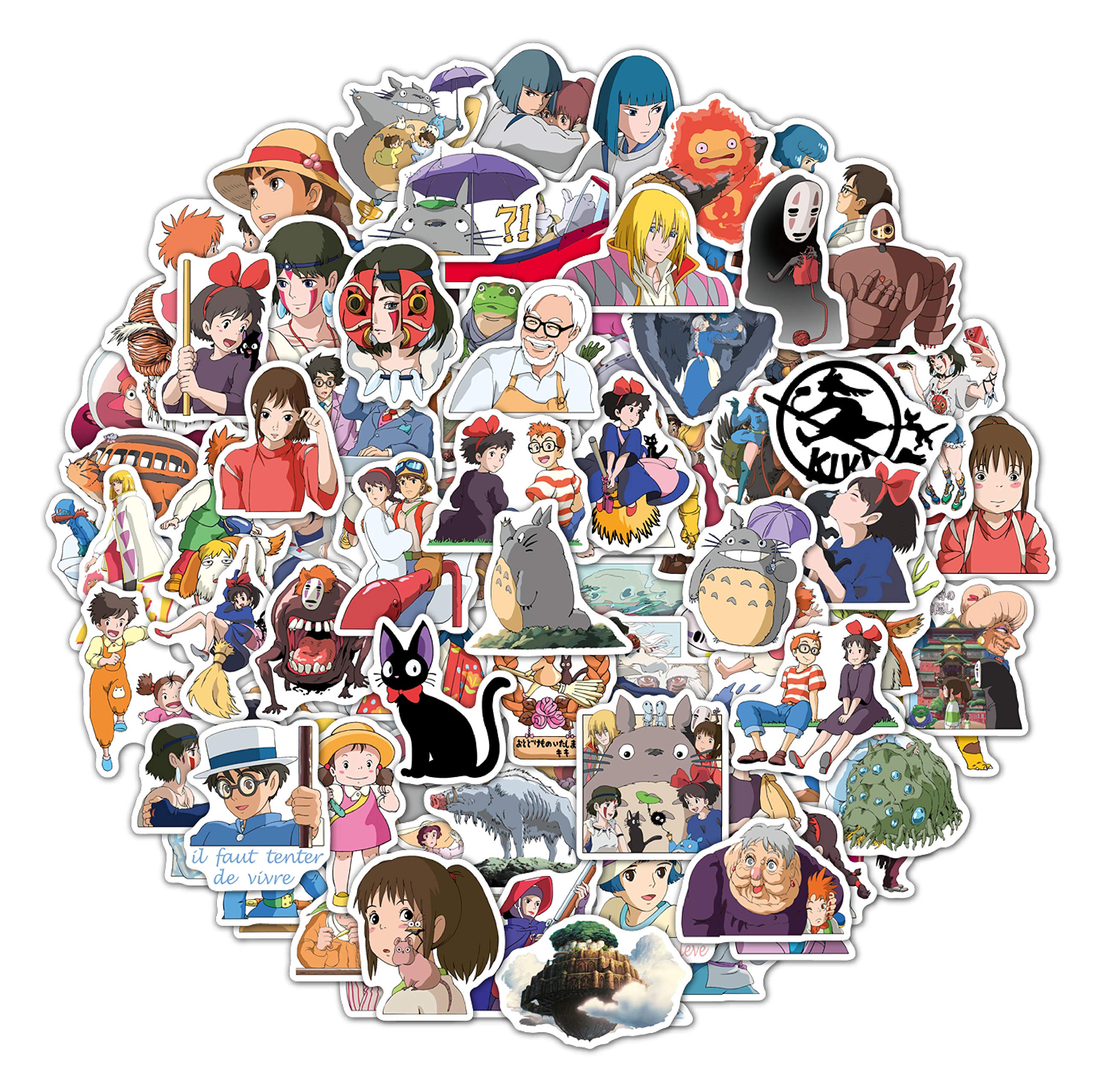 studio ghibli stickers 100 pcs anime miyazaki hayao stickers hanlong vinyl waterproof small kawaii decals for water bottles laptop skateboard phone best gift for kids teens buy online in bahrain at desertcart 289292988