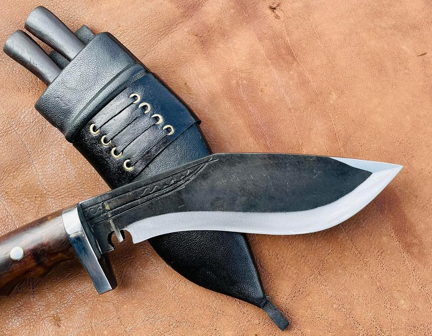 6 Inch Authentic Ranger Kukri, Traditional Hand Forged Full Tang Blade Khukuri Made in Nepal - High Carbon Steel Knife