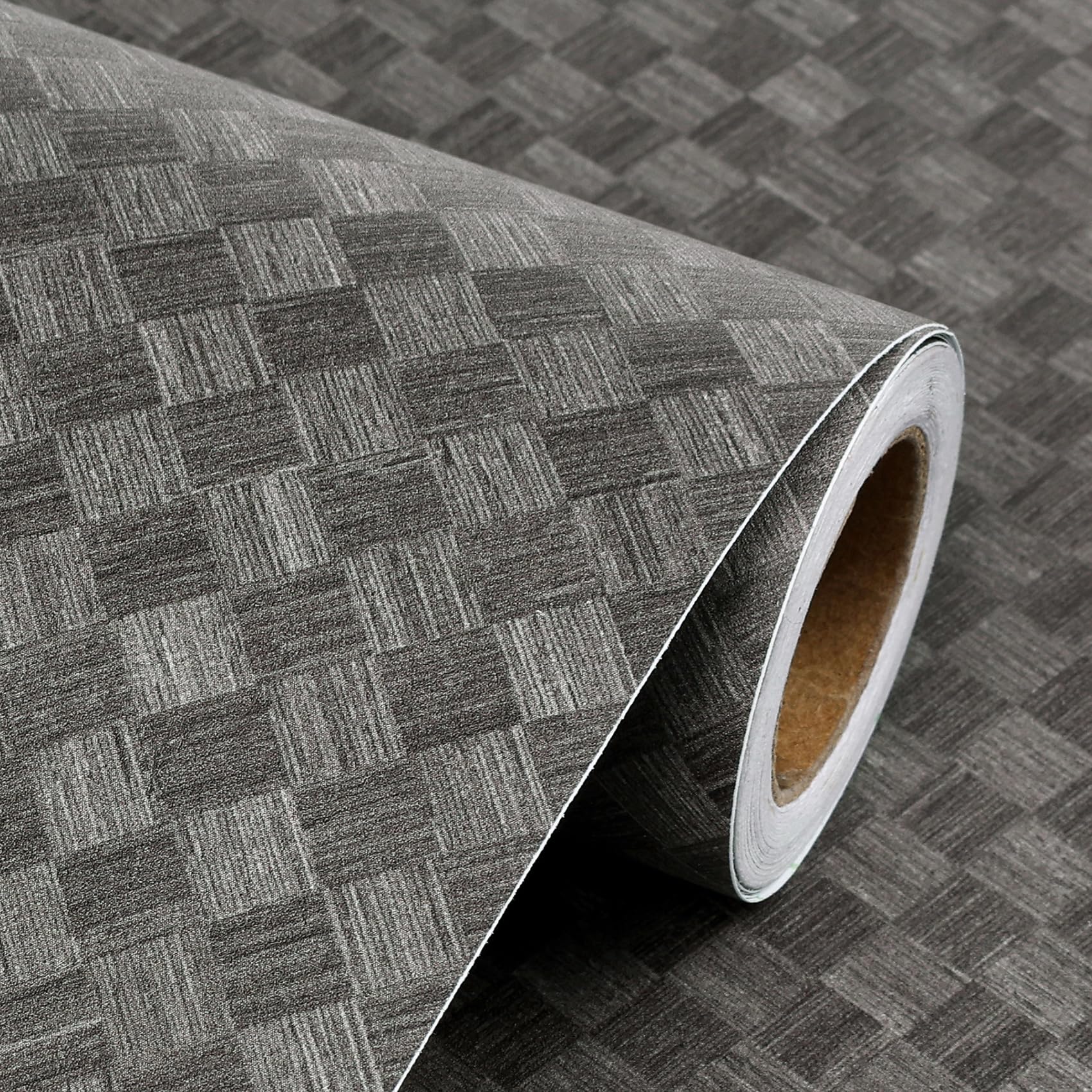 Papier peint texturé autocollant et imperméable pour rénover meuble et mur noir