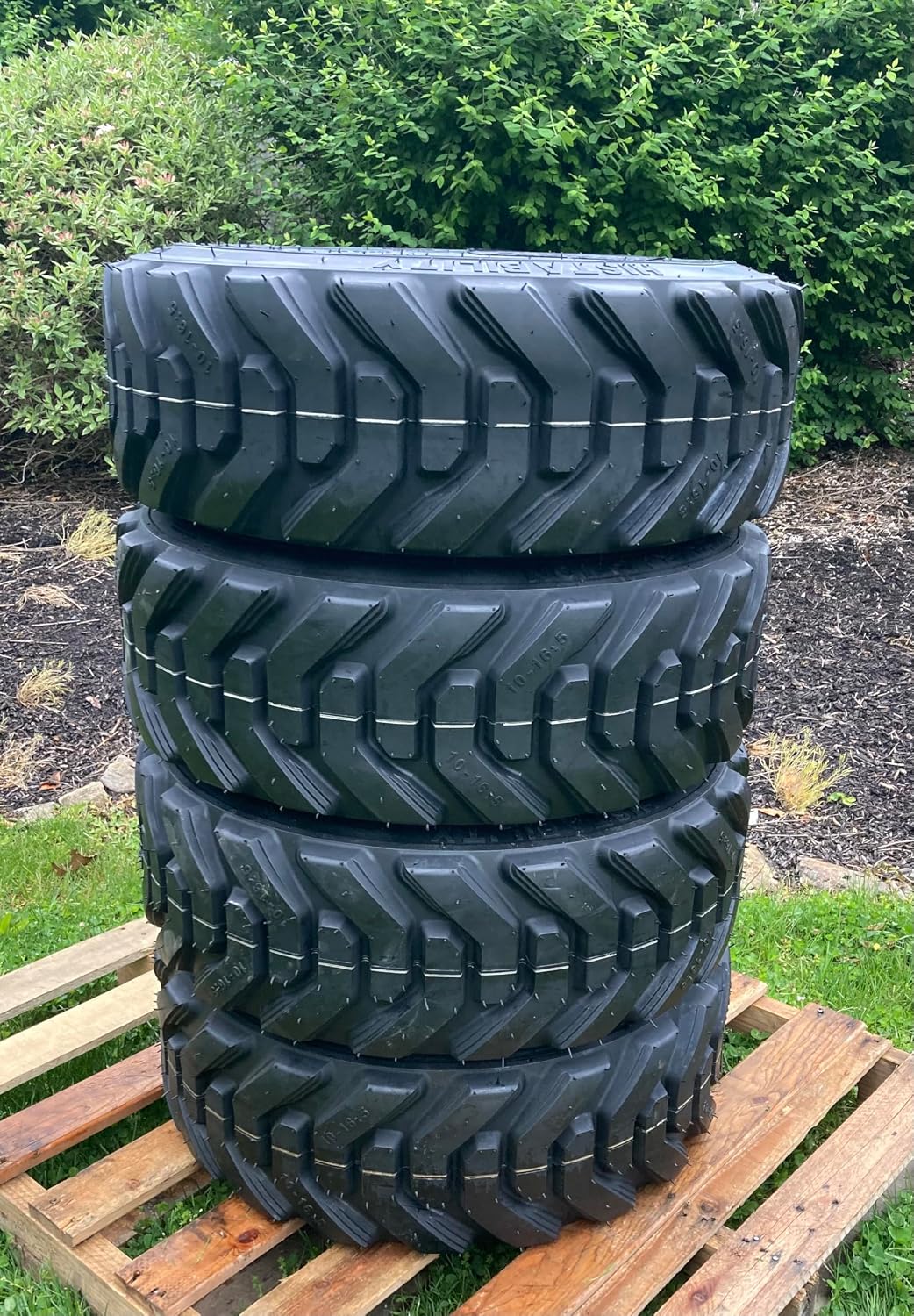 Set of 4-HD 10-16.5 Forerunner SKS-8 Skid Steer Tires - 12PLY - 10X16.5