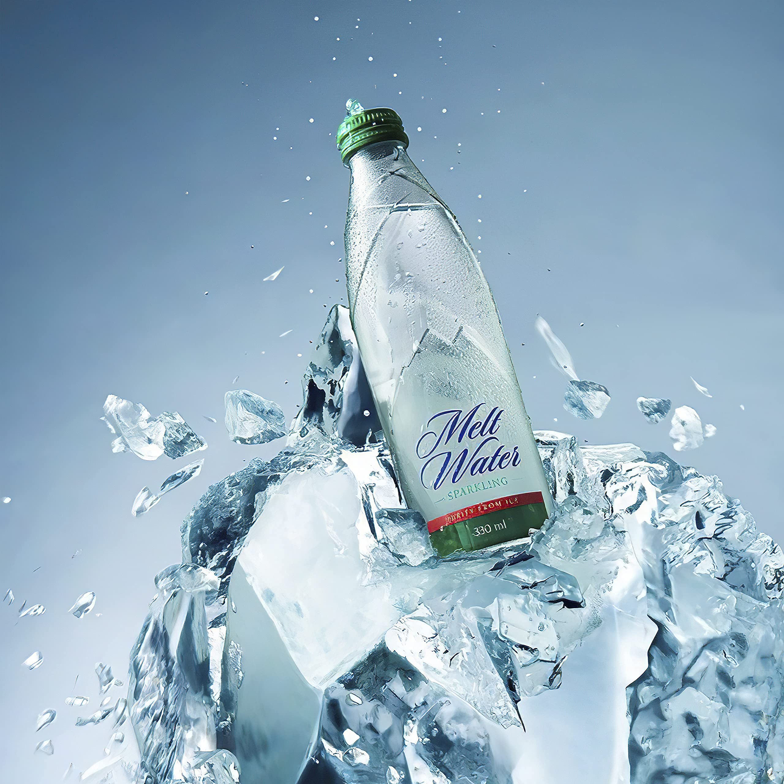 Melt Sparkling Water Created by Ice Sparkling Natural Mineral Water