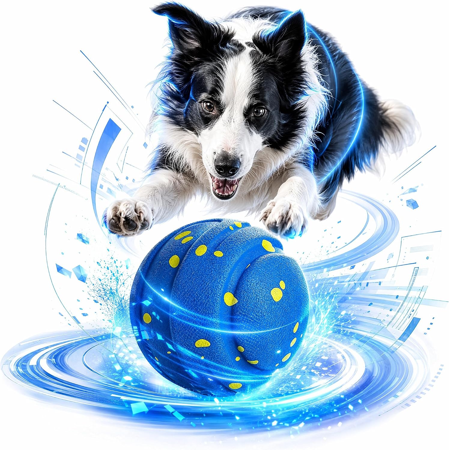Interactive Dog Ball Toy, Automatic Moving Smart Pet Toy for Dogs | 3 Interactive Modes with Moving, Bouncing and Rotating, Durable E-TPU Material, IPX7 Waterproof Design for Active Dogs