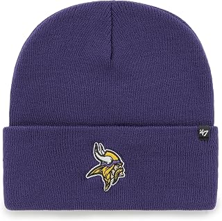 '47 NFL Minnesota Vikings - Gorro unisex con logotipo del equipo, color lila, morado, Talla única