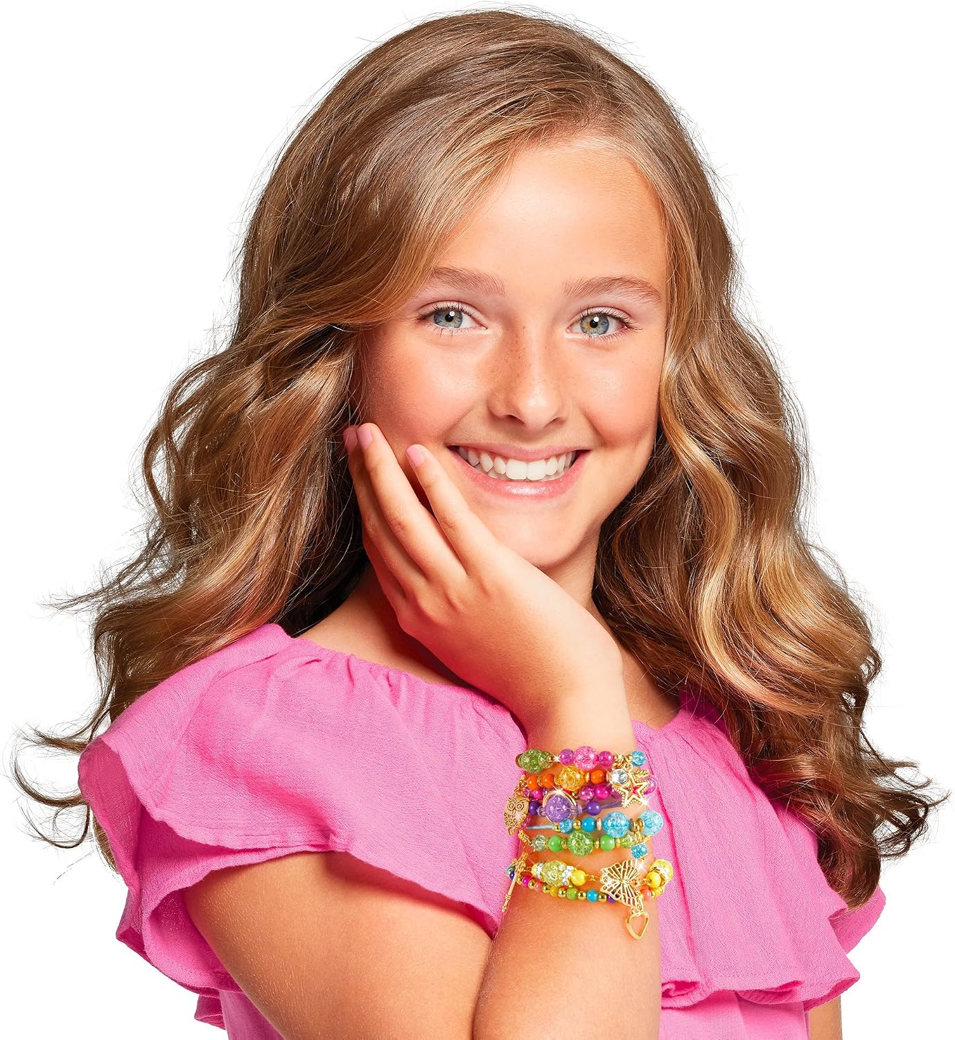 Make It Real – Junior Jeweler Starter Set. DIY Tween Girls Jewelry Making Kit. Arts and Crafts Kit Guides Kids to Design and Create Beautiful Bracelets with Beads & Gold Charms
