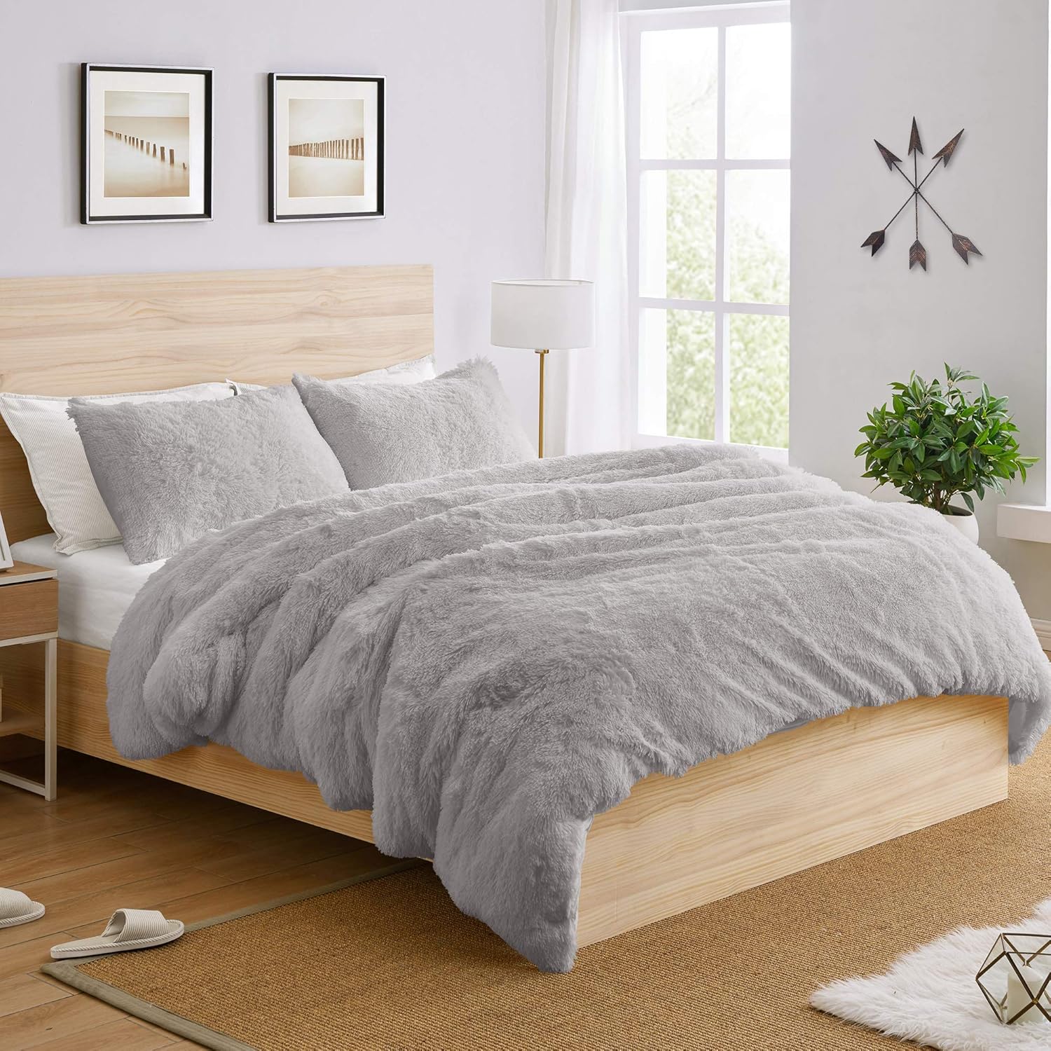 Hottest Sales KB & Me Boho Grey Fuzzy Faux Fur Plush Duvet Comforter Cover and Sham 3 pc. Soft Shaggy Fluffy Full/Queen Size Bedding Set Gray Luxury College Dorm Teen Best Promo KB & Me Boho Grey Fuzzy Faux Fur Plush Duvet Comforter Cover and Sham 3 pc. Soft Shaggy Fluffy Full/Queen Size Bedding Set Gray Luxury College Dorm Teen