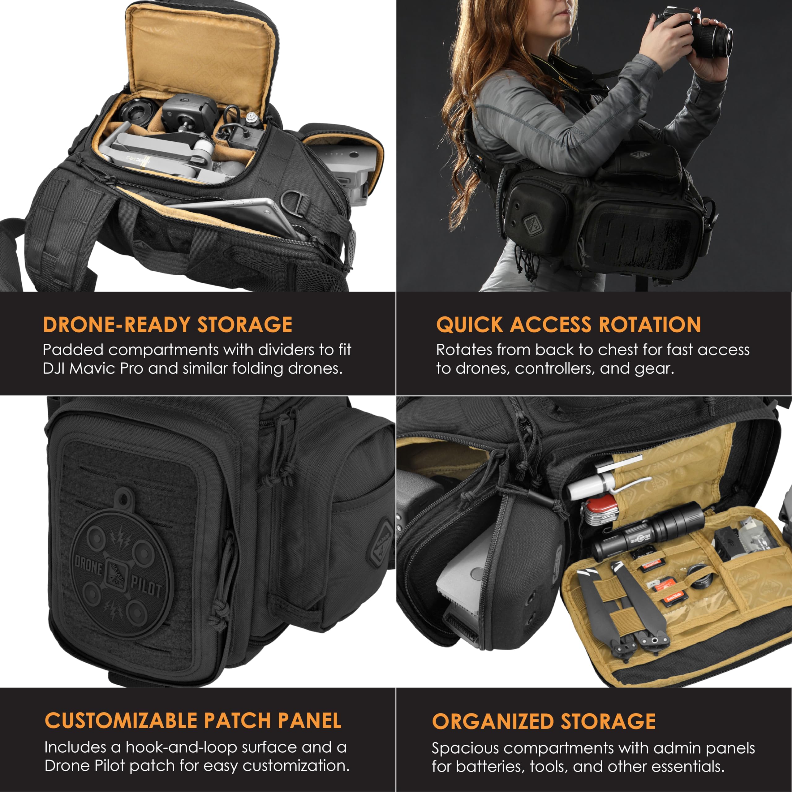 Hazard 4 Freelance Drone Edition: Tactical Sling Pack - czarny
