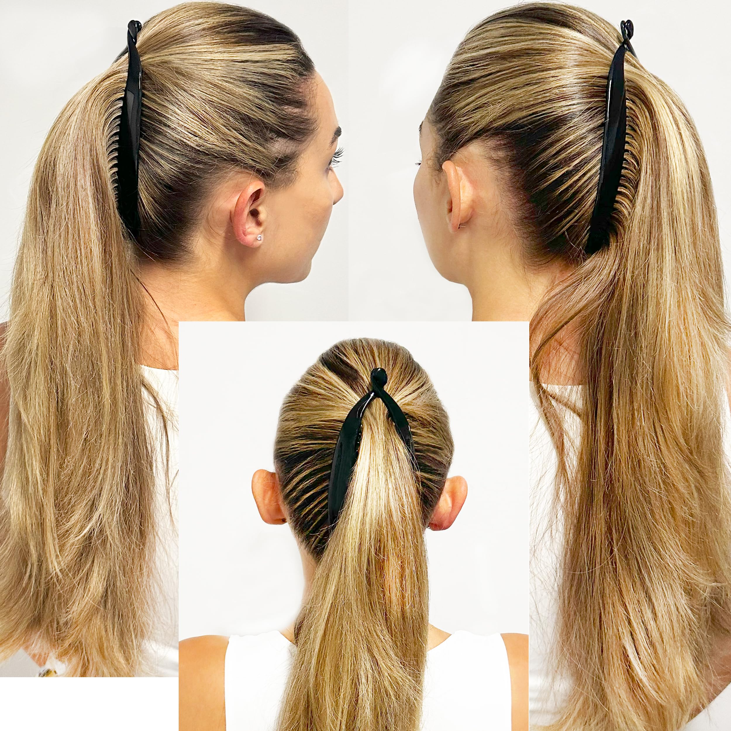 Camila Paris NV135 - Peine de pelo con clip de plátano francés de 7 pulgadas, diseño clásico para niñas y niñas, flexible, ideal para peinar, accesorios para el cabello para mujer, fabricado en Francia