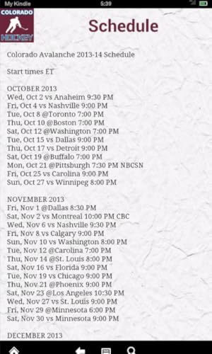 Colorado Hockey News (Kindle Tablet Edition)