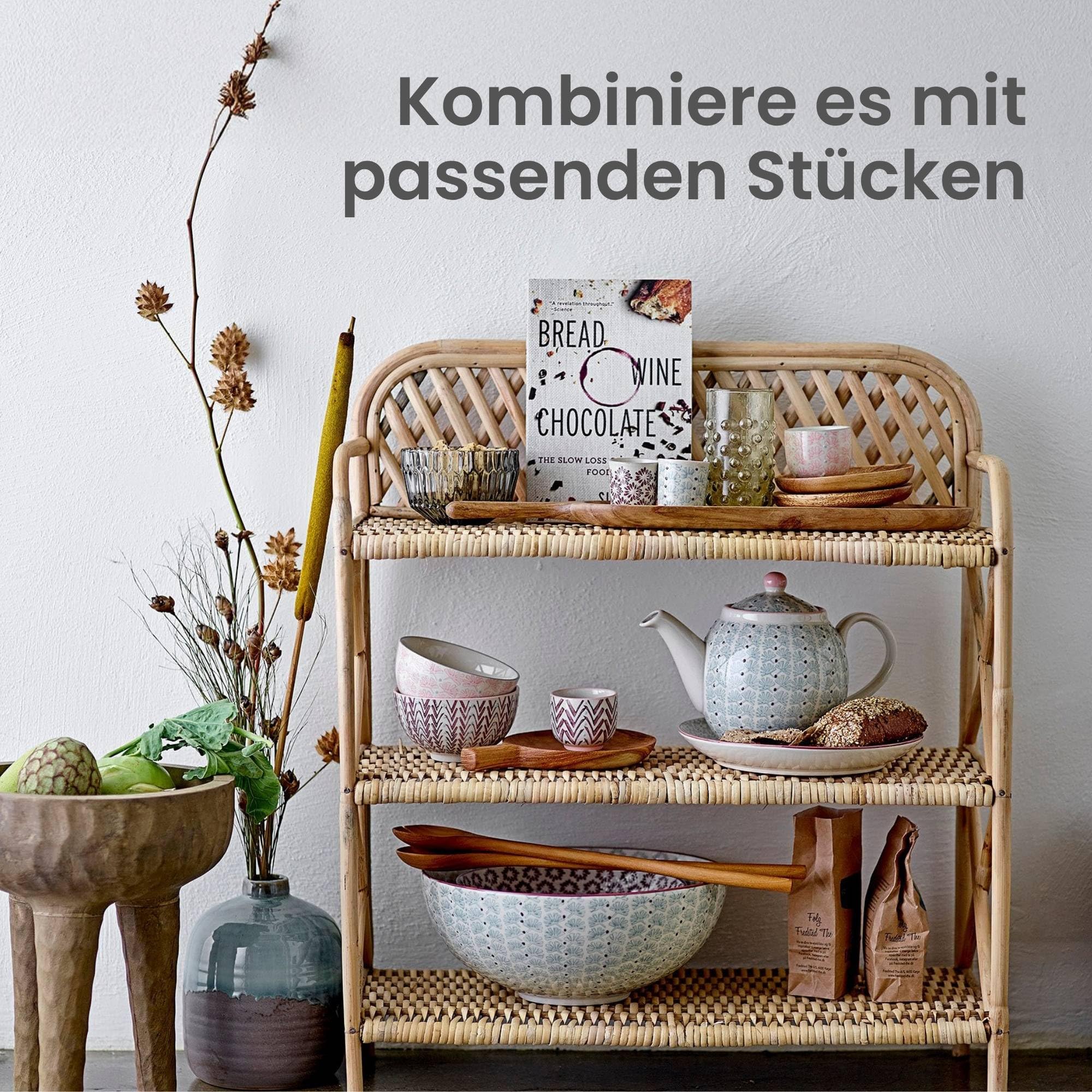 Bloomingville Dzbanek do herbaty Maya, zielony, ceramika, miętowa zieleń