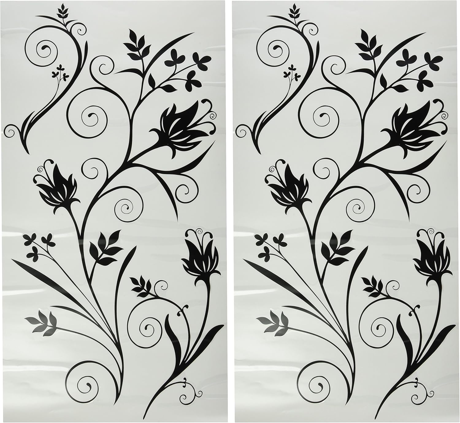 DCWV Home Peel and Stick Wall Art, Thin Black Swirls