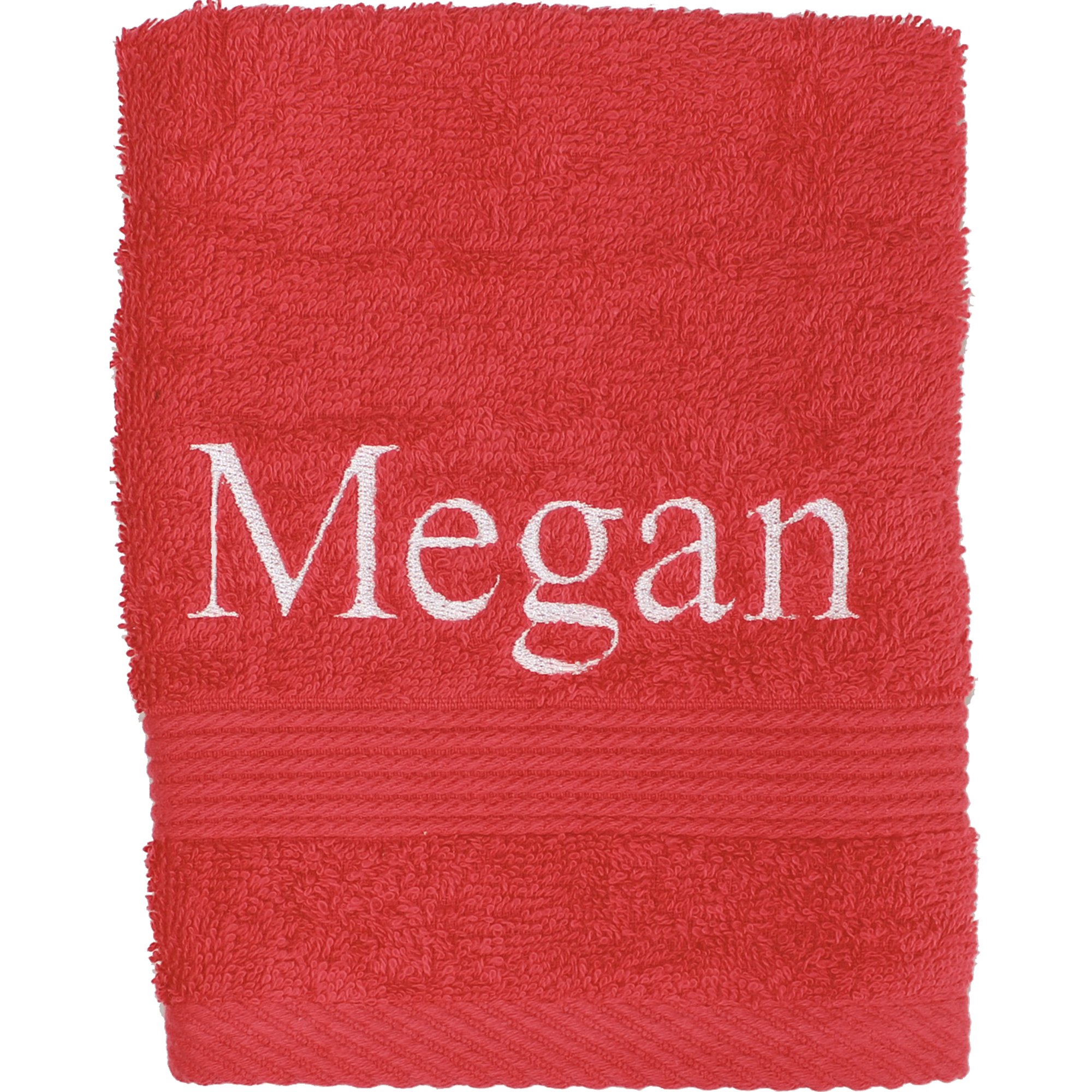 Teddyt's Red Personalised Face Towel With Embroide Name (Red)