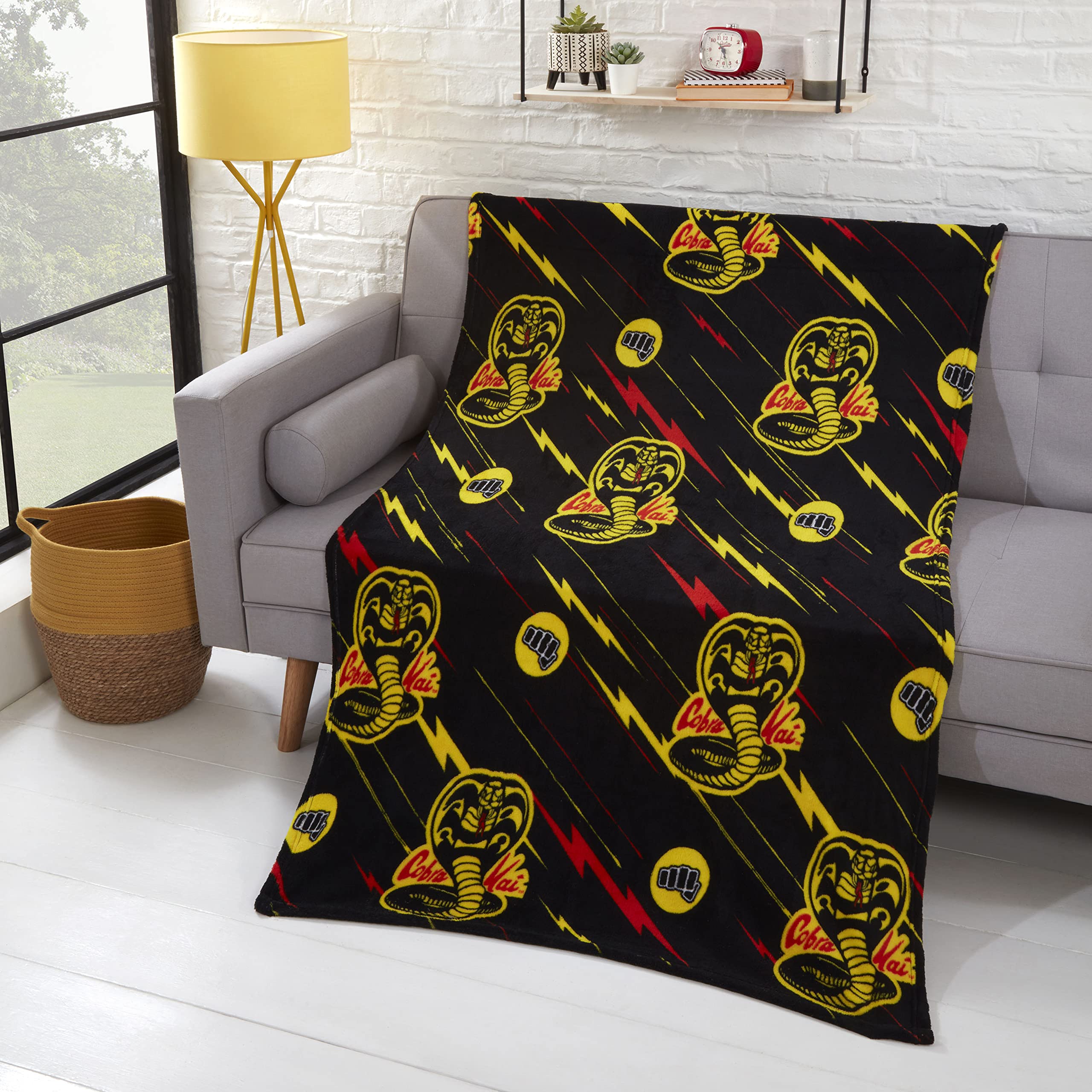 Coco MoonOfficial Cobra Kai Karate Kid Warm Soft Cozy Throw Fleece Blanket Merchandise