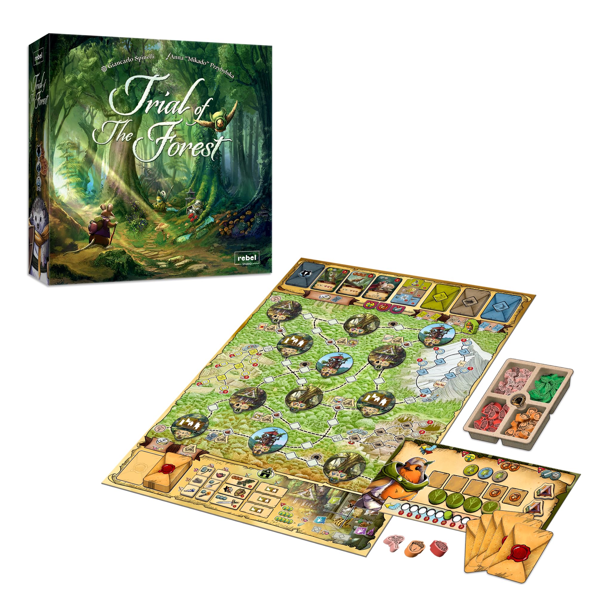 Asmodee – Trial of the Forest – Gioco da Tavolo Strategico | Gioco da Tavola Narrativo di Raccolta Risorse a Tema Animali – 2-4 Giocatori – 12+ Anni – 60-120 Minuti – Edizione Italiana