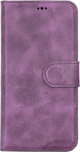 Miniatura 3 de Funda de piel auténtica de primera calidad hecha a mano para la serie de iPhone, tarjetero doble, funda magnética desmontable, soporte horizontal,