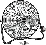 Lasko 20" Black High Velocity Wall Mount Fan with Pivoting Head - 3 Speeds, Ideal Wall Mount Fan or Floor Fans for Home, Garage, Attic, 2264QM Black Silver - commissions earned