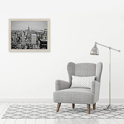 Vista 945 de Americanflat - Marco para póster de 71 x 74 cm con plexiglás pulido, portarretratos negro de madera industrializada, Epic Collection, marco ancho