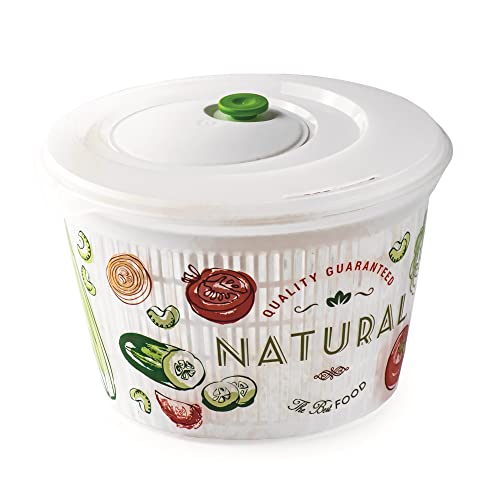 Snips Salad Spinner, Ulaop Vintage 4 LT, 25 x 25 x 15.5 cm Salad Spinners, Made in Italy