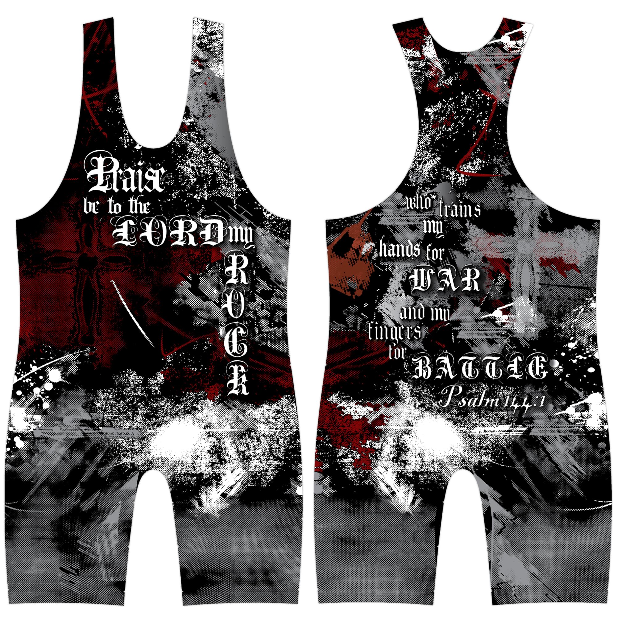 4 Time All American Sublimated Wrestling Singlet for Men & Youth Athletic Gym Training MMA Performance Comfort Singlet, Ps 144:1 Red, S 91-120 lbs. — image 1