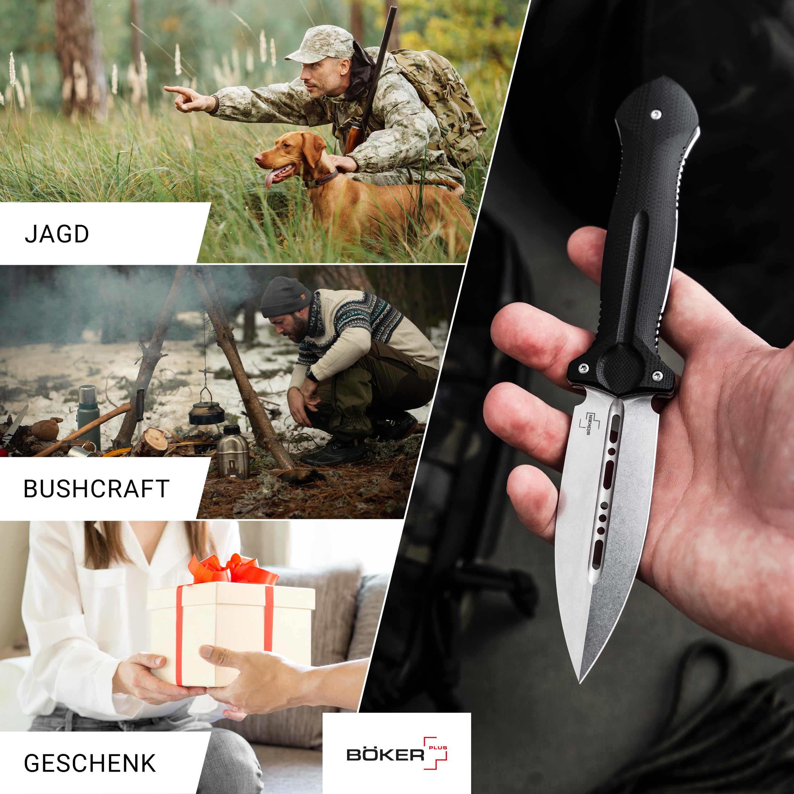 BÖKER PLUS® Cheus - Profi Flipper Taschenmesser mit VG-10 Stahl Dolch Klinge - taktisches Klappmesser - Tactical Linerlock Dagger Knife - 1 Hand Messer mit G10 Griff schwarz - Einsatzmesser mit Clip