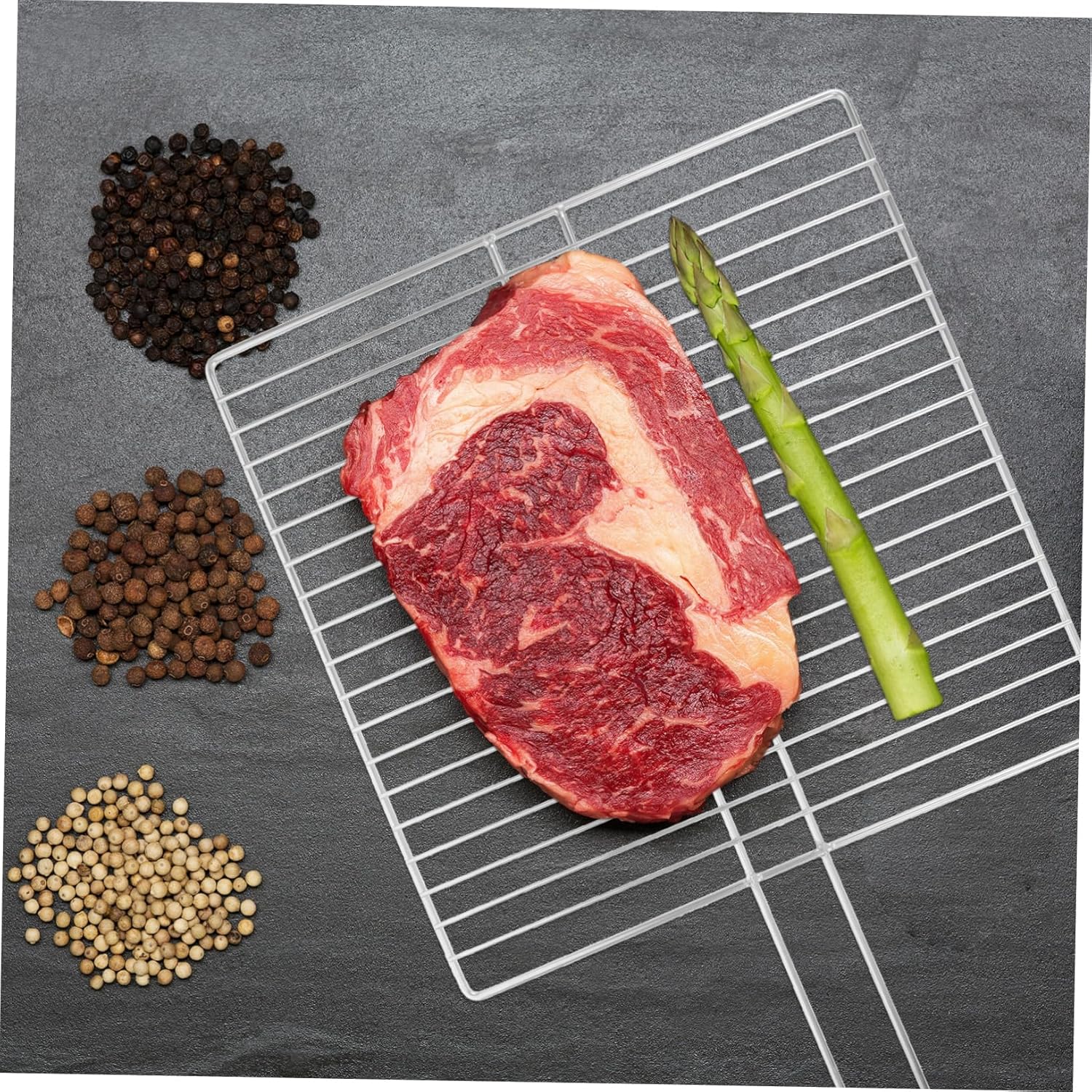 Sturdy Single Handle Grilled Fish Net Outdoor Grill Cooking Rack Bbq Mesh for Meat Veggies