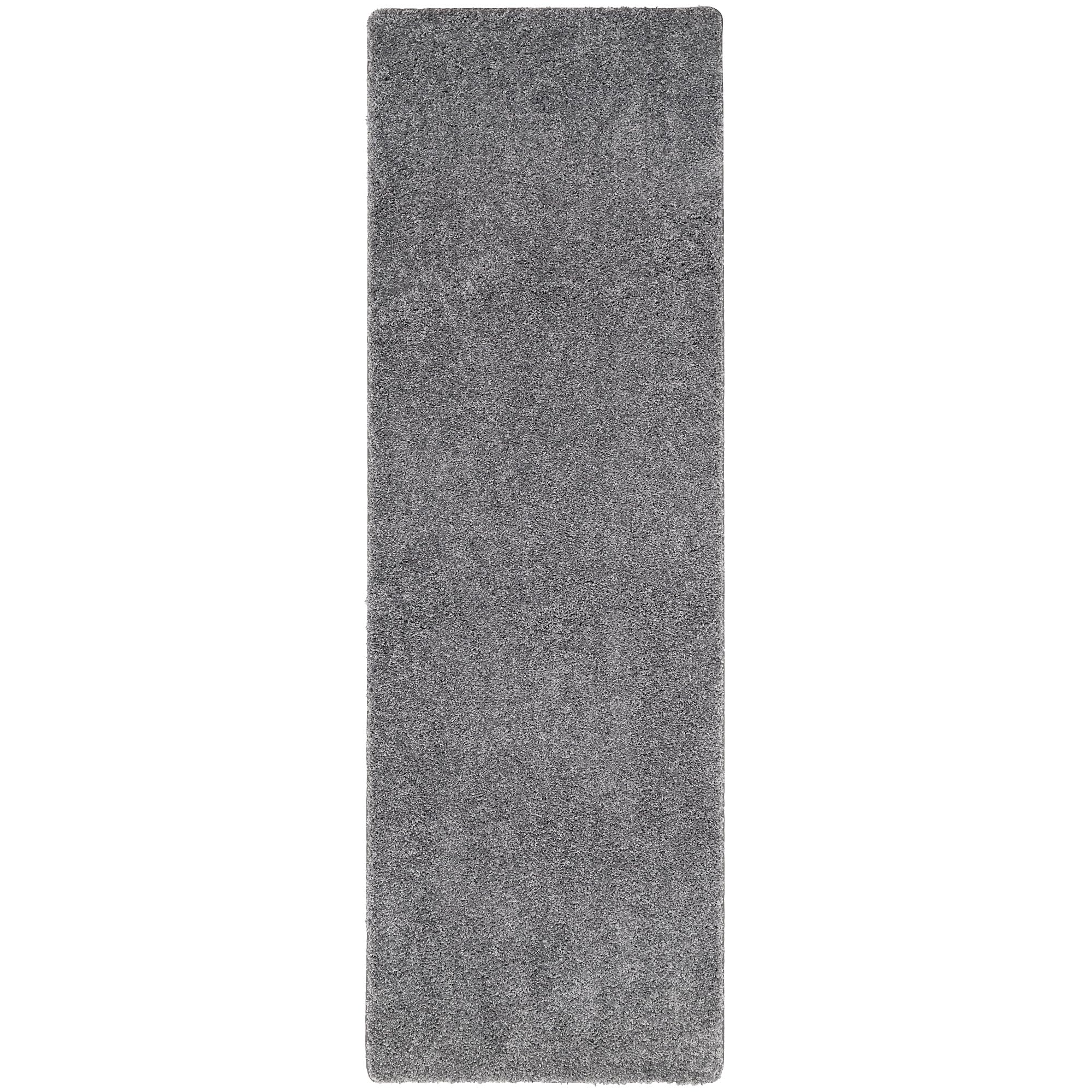 Tapis couloir shaggy Milano gris - 100% polypropylène, poil 43 mm, doux et facile à entretenir, sans substances nocives, idéal pour couloir, cuisine ou chambre, maison cosy, moderne et durable