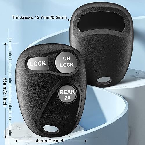 Miniatura 2 de VOFONO 3 botones de control remoto de entrada sin llave para automóvil compatible con Chevrolet Tahoe 1997-2000/Suburban