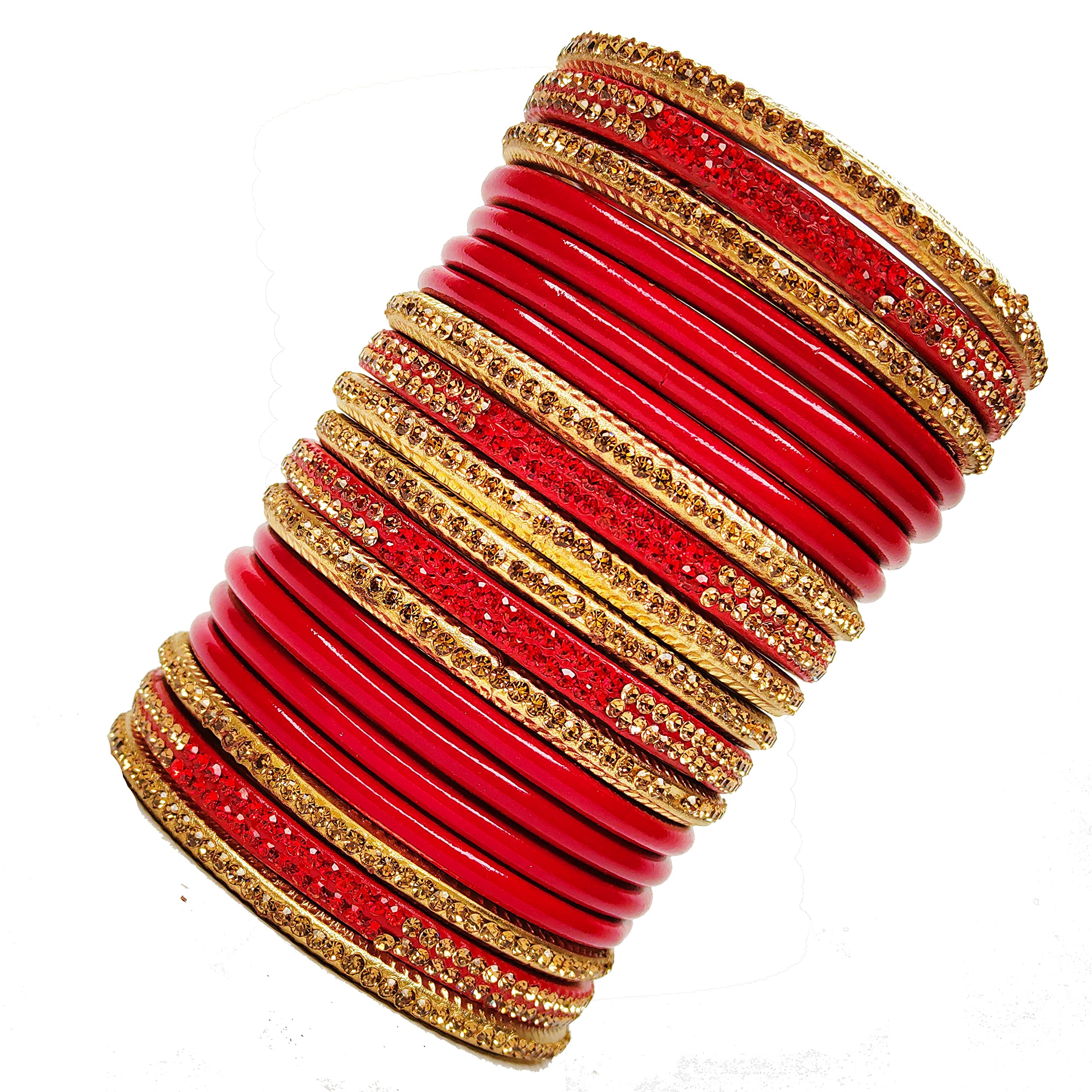 Lahthi Wala Lac Bangles Traditional set - Jaipuri Lakh Bangle Chuda Handmade Rajasthani Lac Bangles Chudi for Women, Ethnic Wedding Set For Girls & Ladies, Gift For Wife 20 Pcs, Red 2.2 (B09TGQML4V) Amazon Price History, Amazon Price Tracker