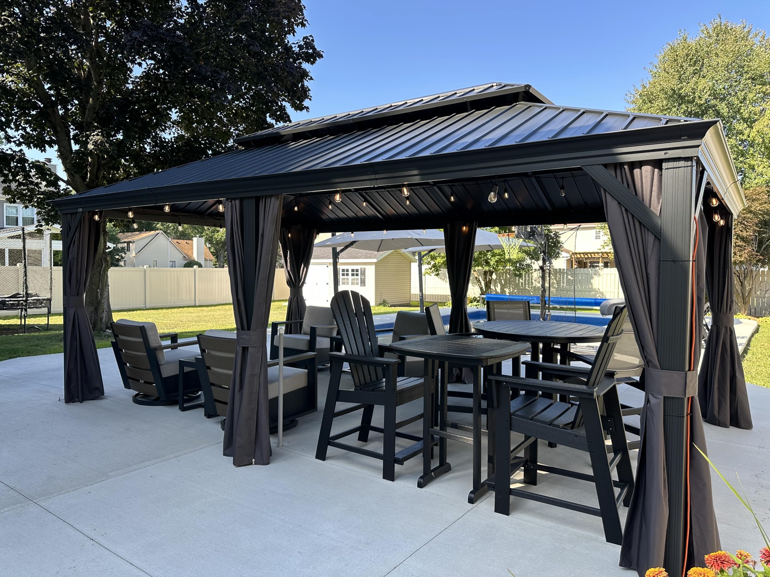 Amazon.com : PURPLE LEAF 12' X 20' Permanent Hardtop Gazebo