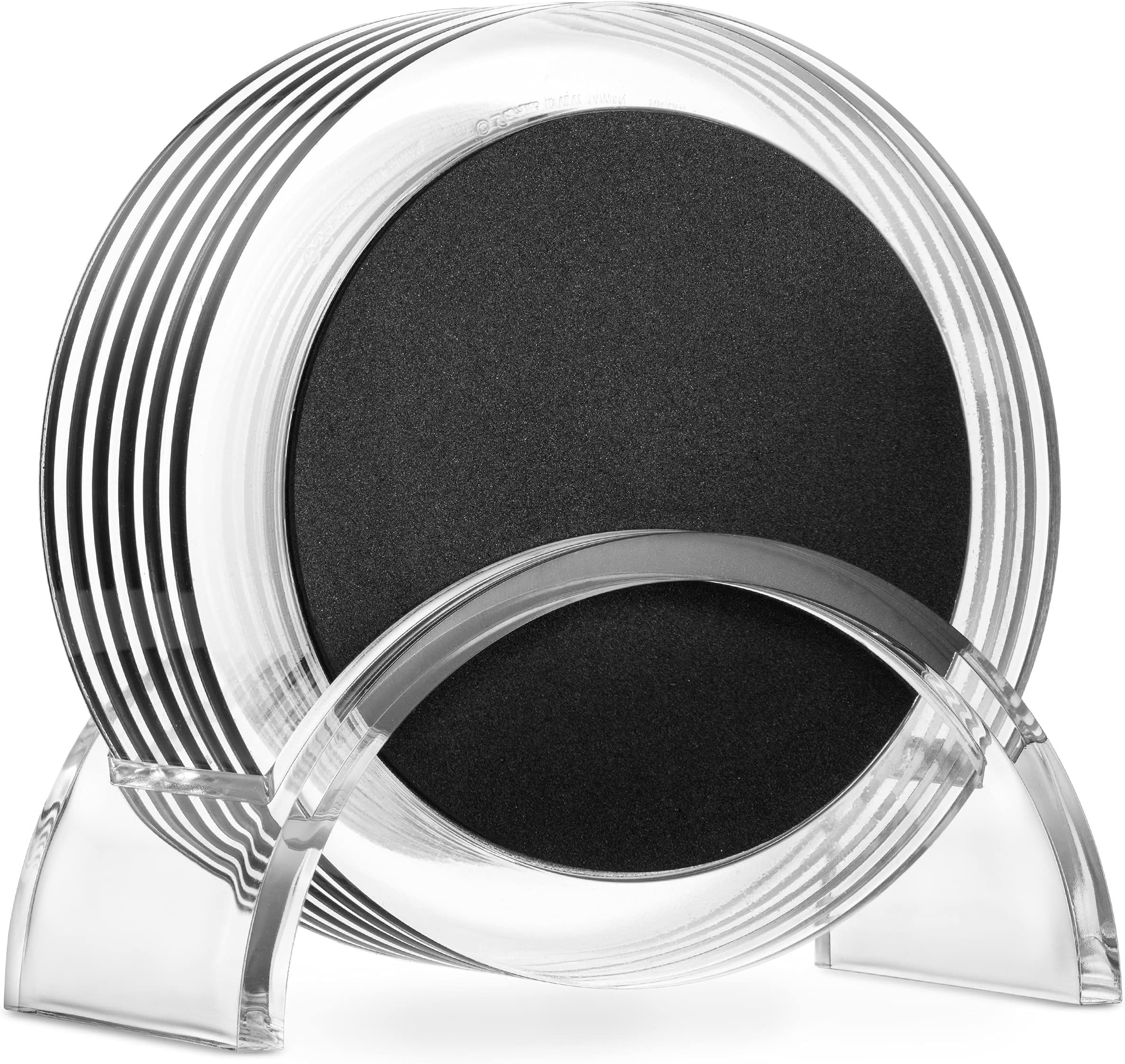 Amazon.com | AUMISKY Set of 6 Leather Drink Coasters Round Cup Mat Pad ...