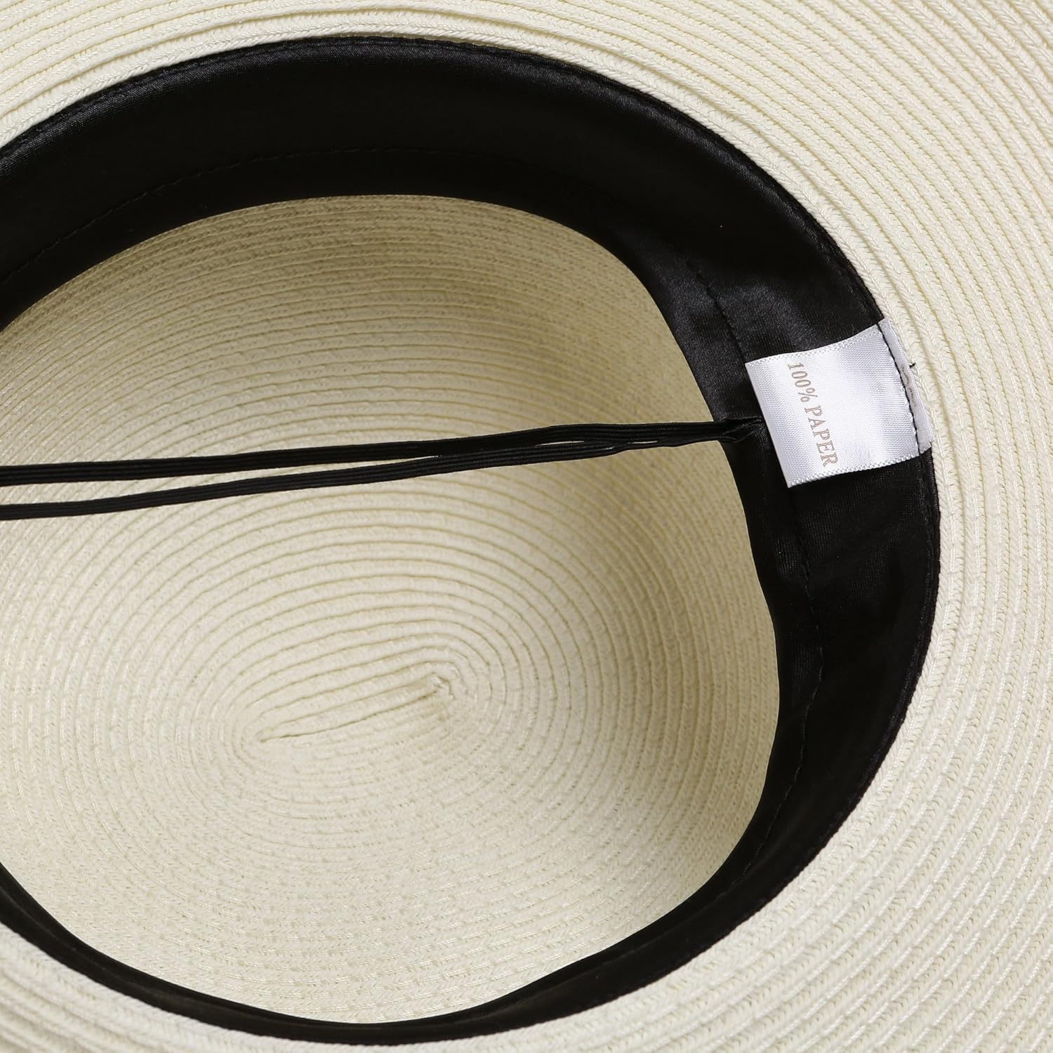 Utopiat Women’s MIU Oversized Straw Sun Hat – Elegant White Holiday Hat with Silk Scarf, Vintage Beachwear Style