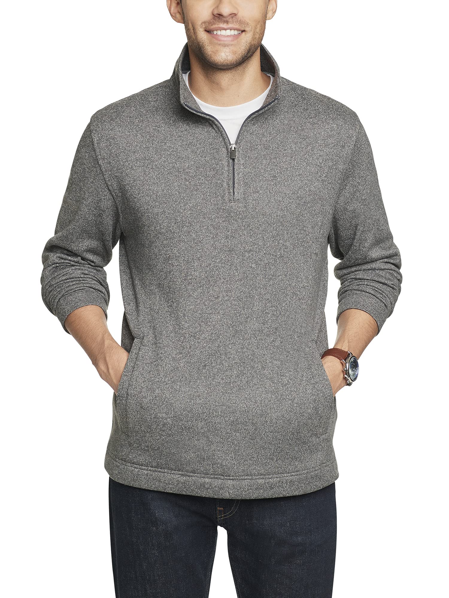 Gents Diners Sweaters Van Heusen Men's Flex Long Sleeve 1/4 Zip
