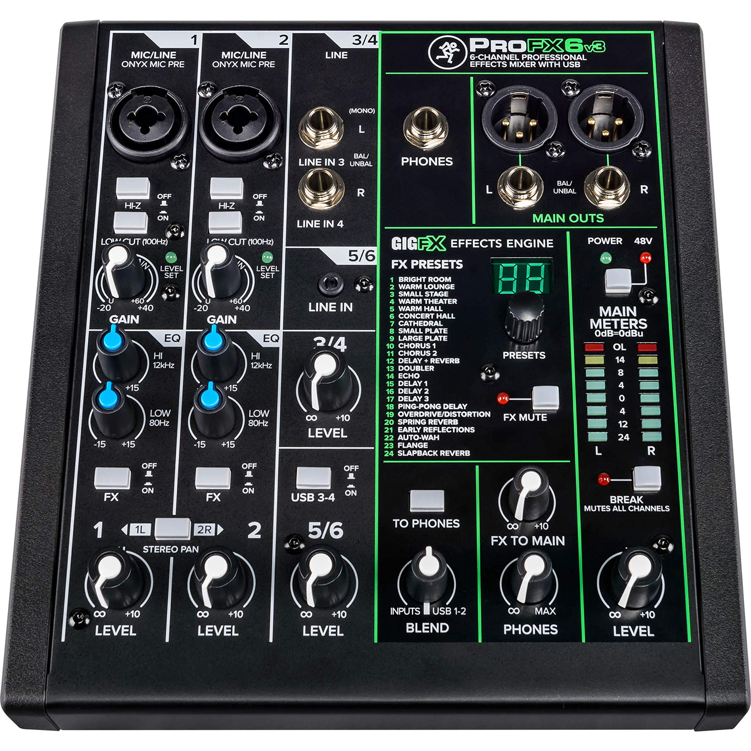 Mackie ProFX6v3 6 Channel USB Mixer