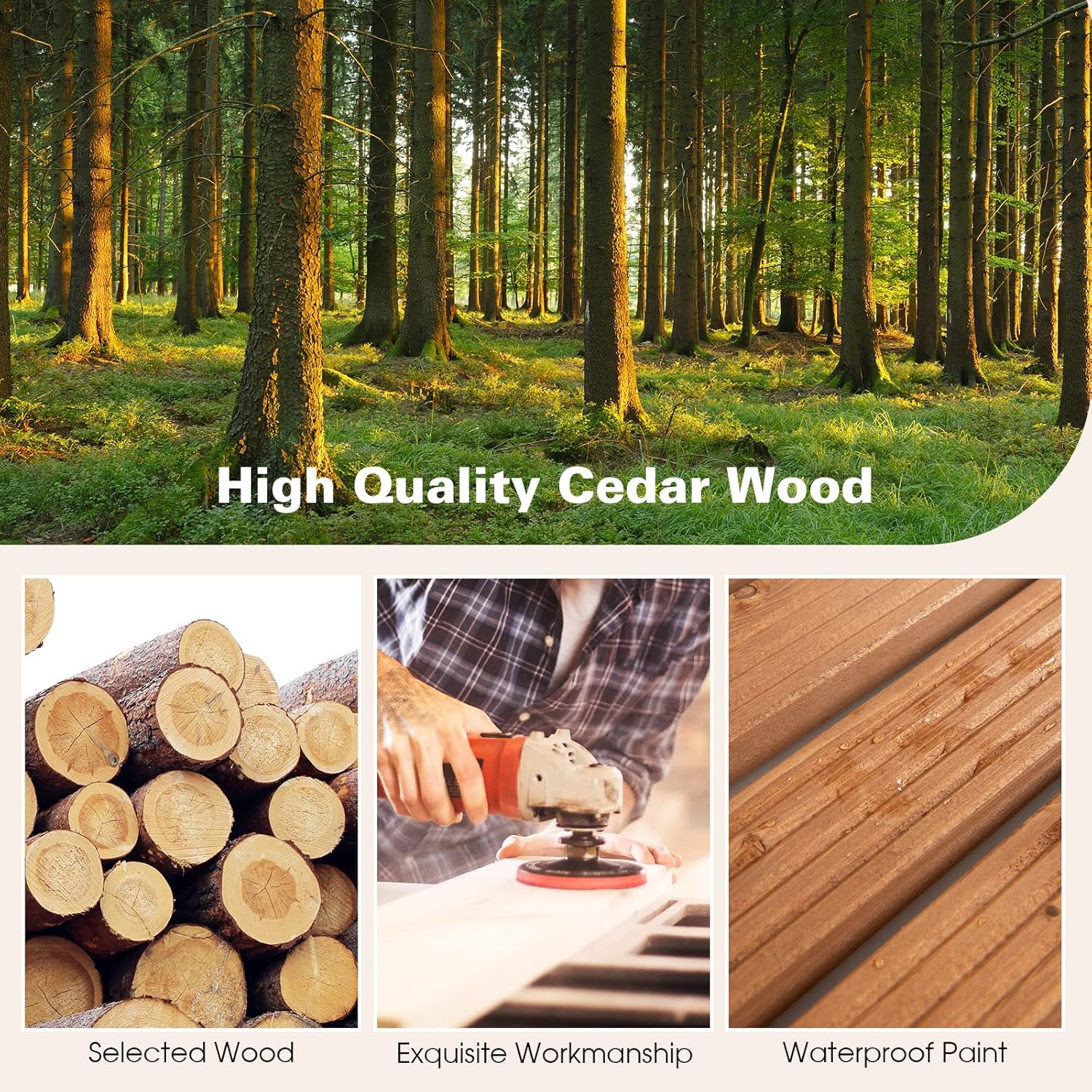 Giantex Garden Pathway Roll Up - 8ft Wood Walkway 22 inch Width, No Assembly Required, Outdoor Decorative Boardwalk Sidewalk Flooring Pavers for Lawns Backyard Patio Wedding