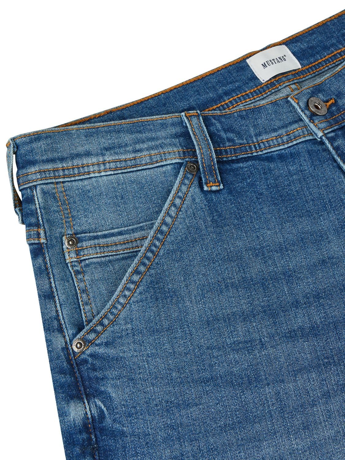 MUSTANG 3/4 Jeans Shorts Herren Stretch Straight Fit Freemont Kurze Hosen Bermuda Sommer Denim Einfarbig Blau Grau 30 31 32 33 34 36 38 40 42