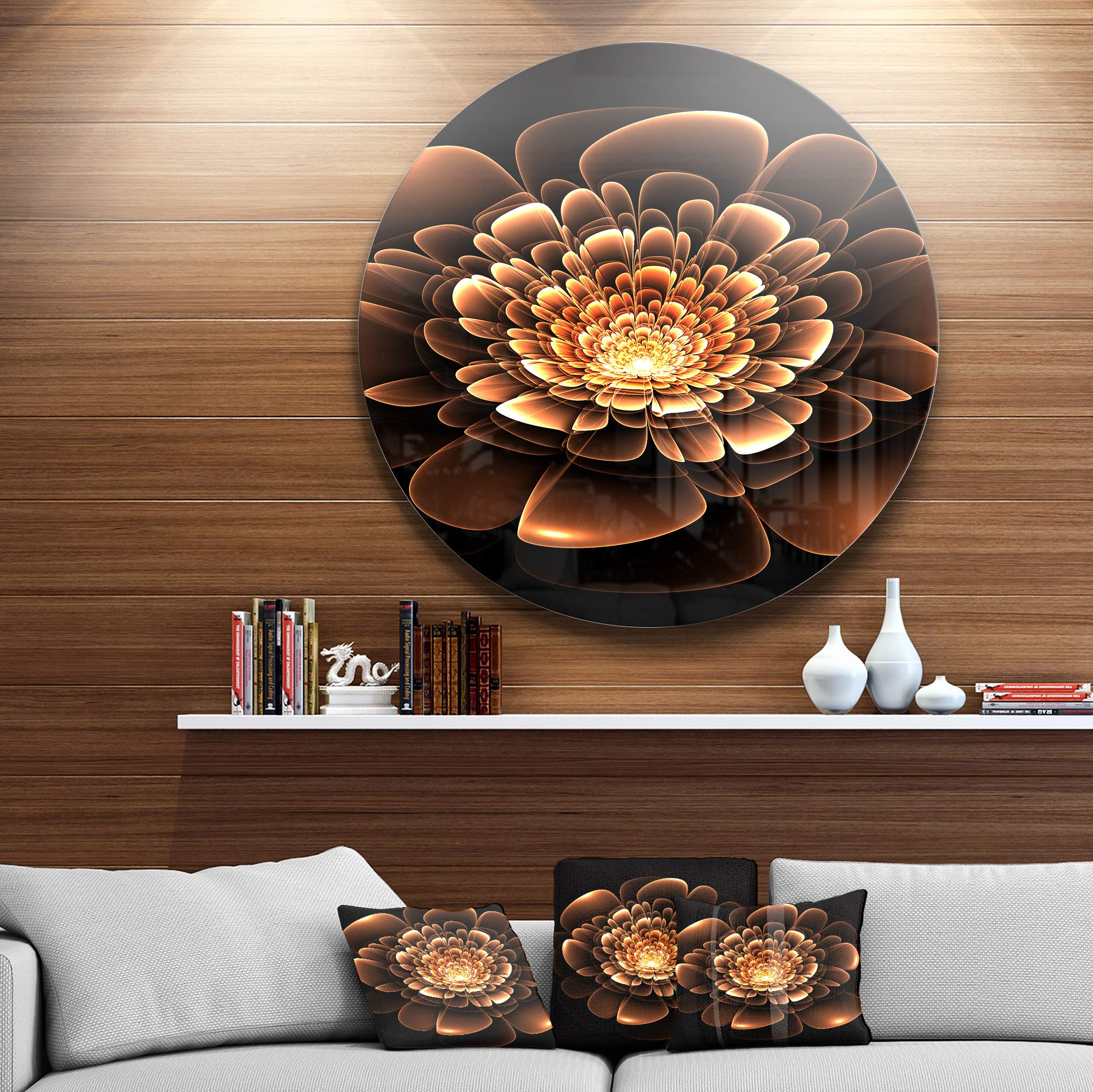 Amazon.co.jp: DesignArt mt11902-c11 Glitteringブラウンイエロー