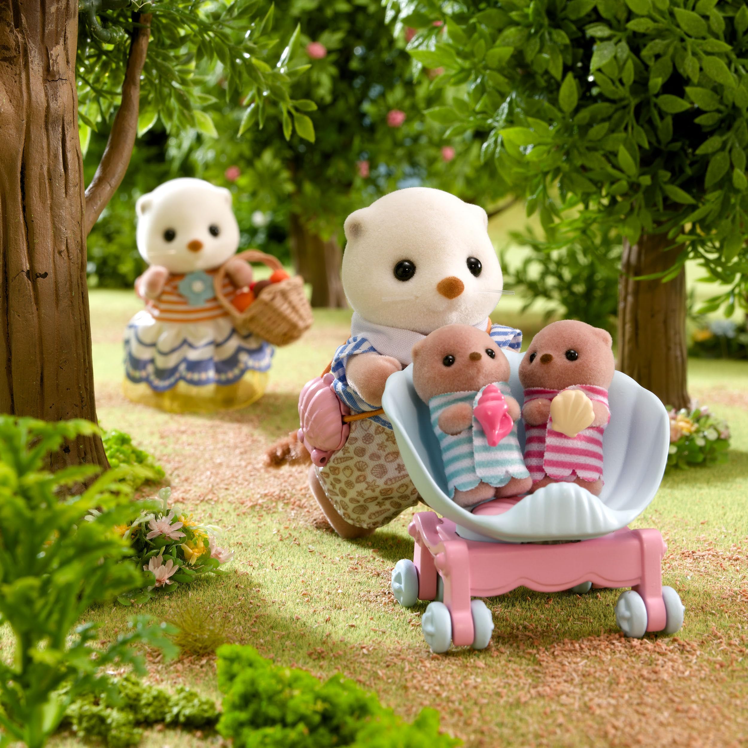 Famiglia Di Lontre Sylvanian Families FS-32 – Set Famiglia Originale Giapponese, Nuovo