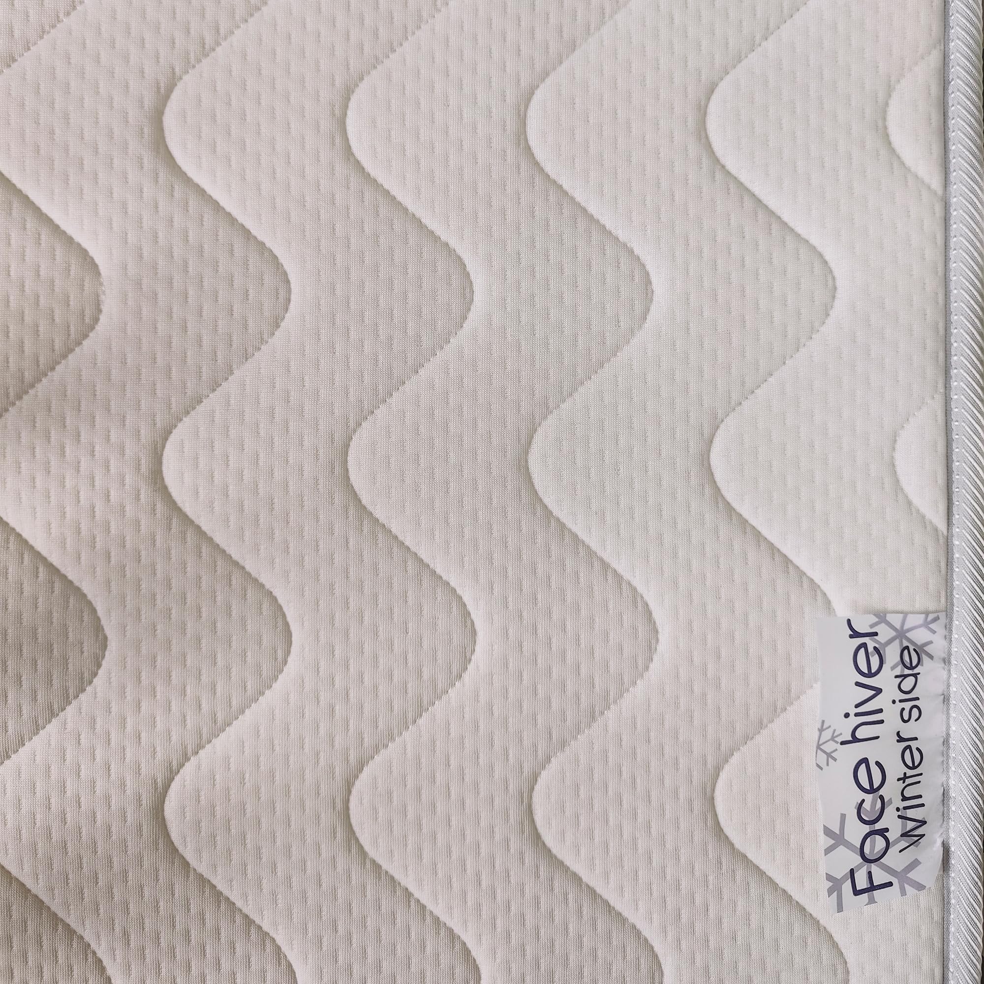 Tinéo - Matelas Bébé Saison 70x140x11cm - Matelas Bébé - Saison - 1 Face Été - 1 Face Hiver - sans Traitement - Densité 20 kg/m3 - Fabriqué en France