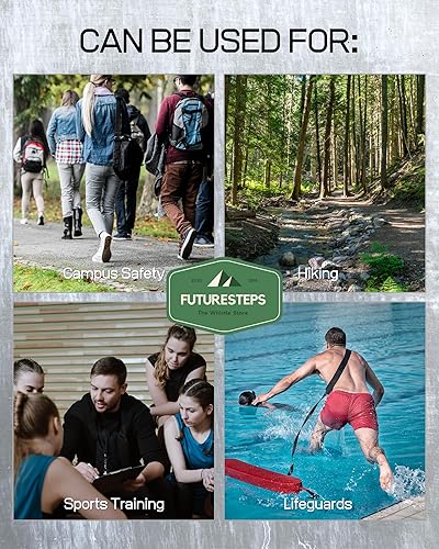 Miniatura 6 de Juego de 2 silbatos de latón de alta calidad, 125 decimales, incluye 2 cordones negros de 30 pulgadas, silbatos de supervivencia ruidosos, latón